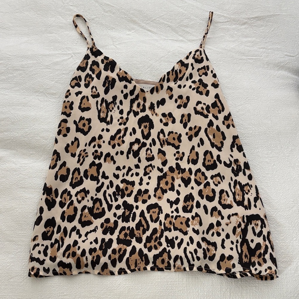 Socialite Leopard Print Cami in Beige and Black
